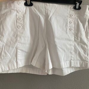 ST. TROPEZ WEST RESORT STYLE WHITE SAILOR BUTTON SHORTS SZ 12